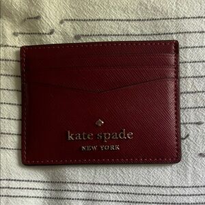 Kate Spade Burgundy Card Holder